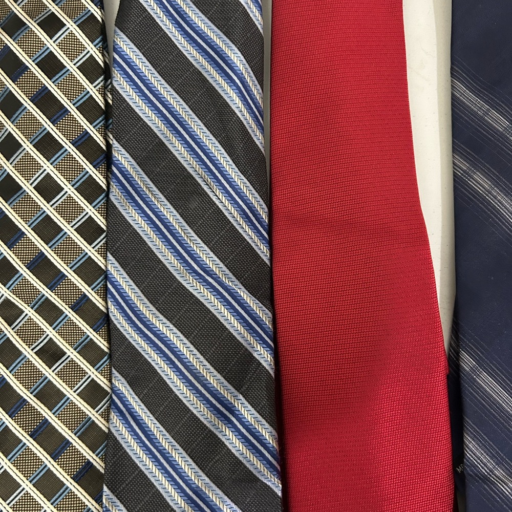 Patterned And Solid Silk Ties - Black, Blue, Gray… - image 6